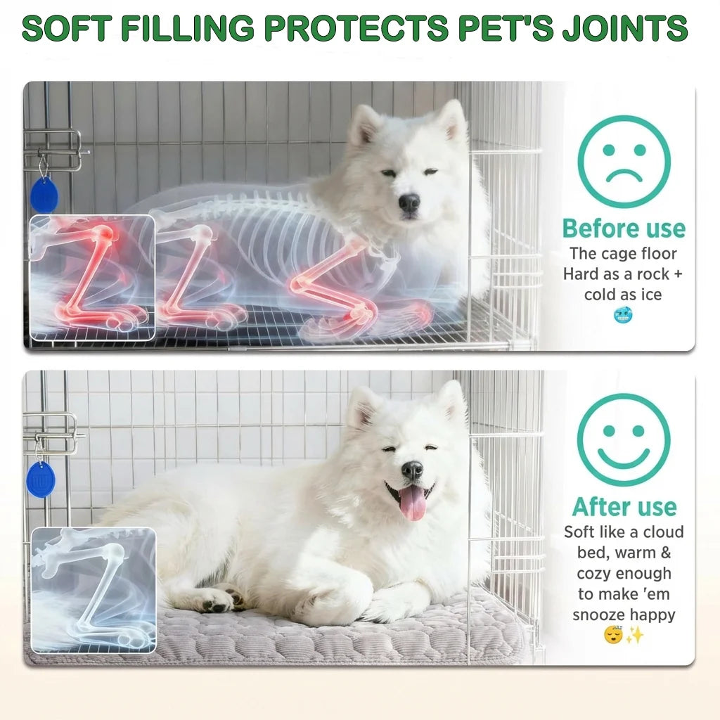 Extra Large Dog Crate Mat,48 X 36 Inch Washable Dog Bed Mat for Crate Mats for Dog Cage Mat Dog Kennel Pad Dog Kennel Mat Dog Crate Liner Dog Beds for Large Dog